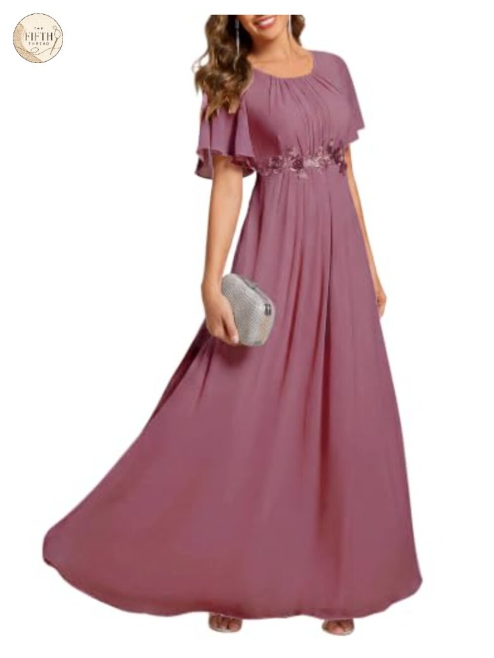 Ever-Pretty Women's Applique Chiffon Formal Wedding Guest Dress